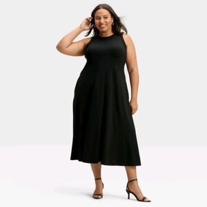 NWT Black Knit Maxi Tank Dress Size XXL